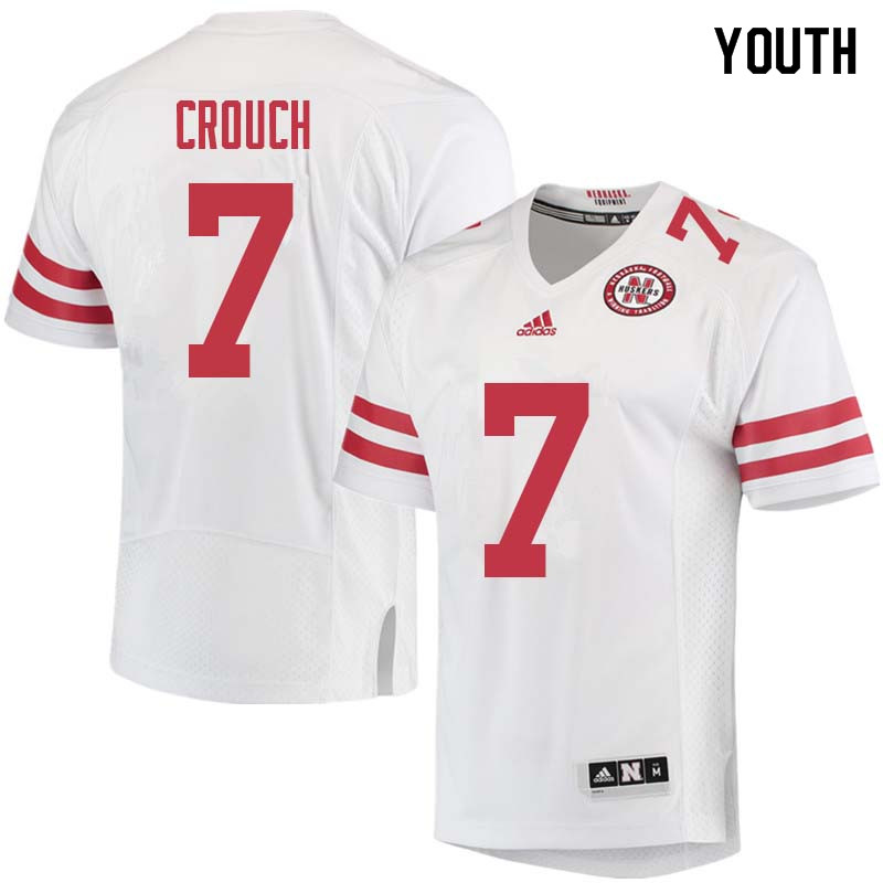 Youth #7 Eric Crouch Nebraska Cornhuskers College Football Jerseys Sale-White